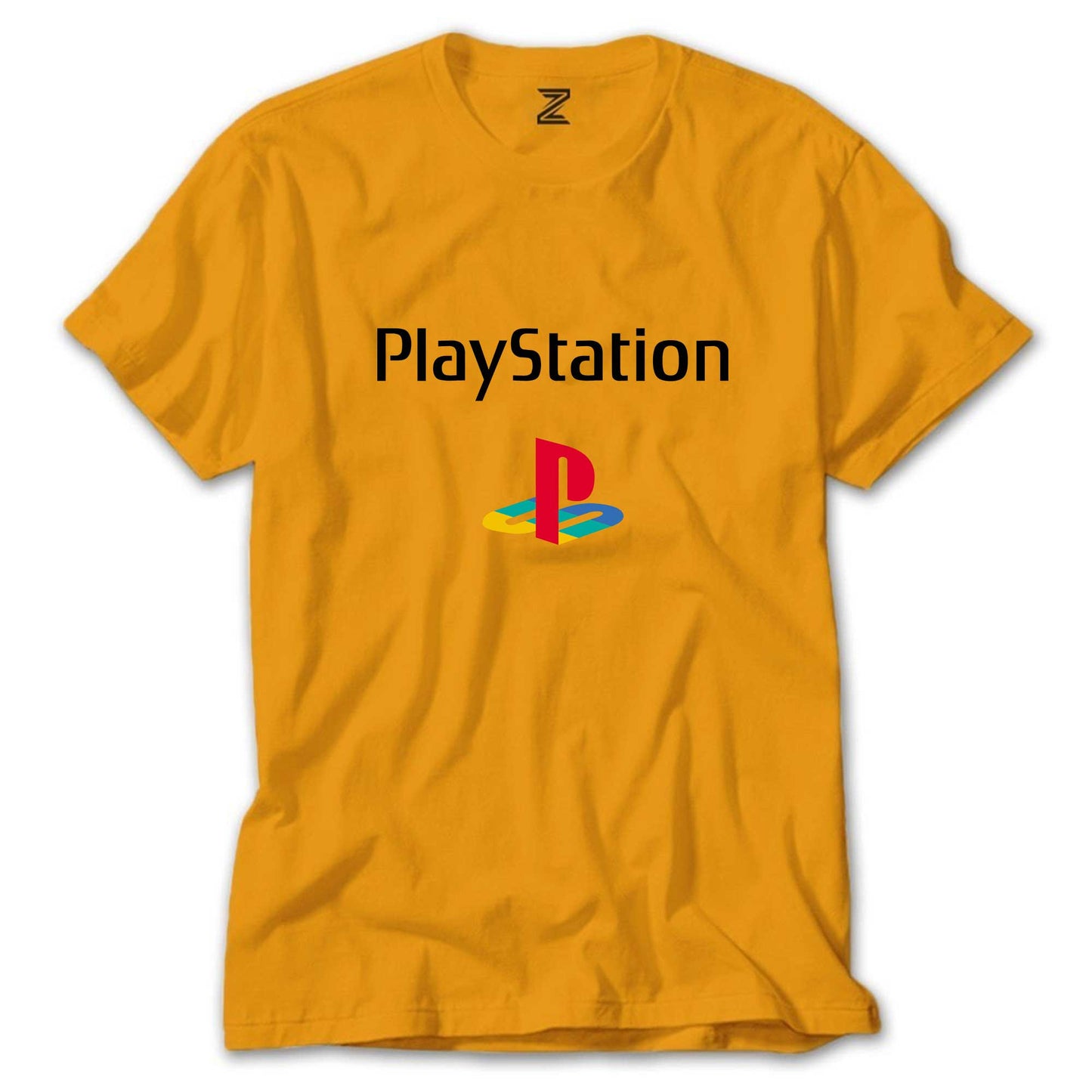 Playstation Logo Text Color Renkli Tişört
