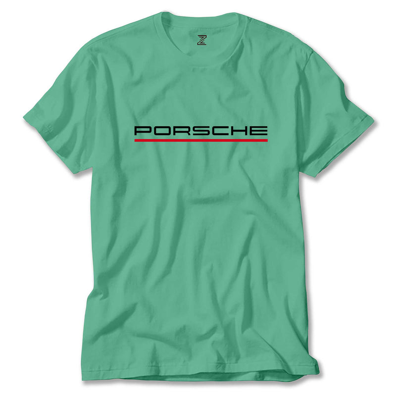 Porsche Text Red renkli tişört