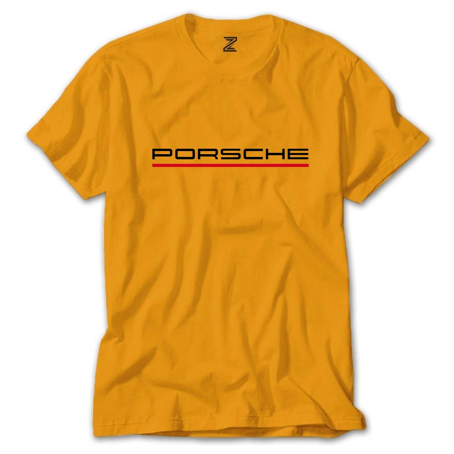 Porsche Text Red Renkli Tişört