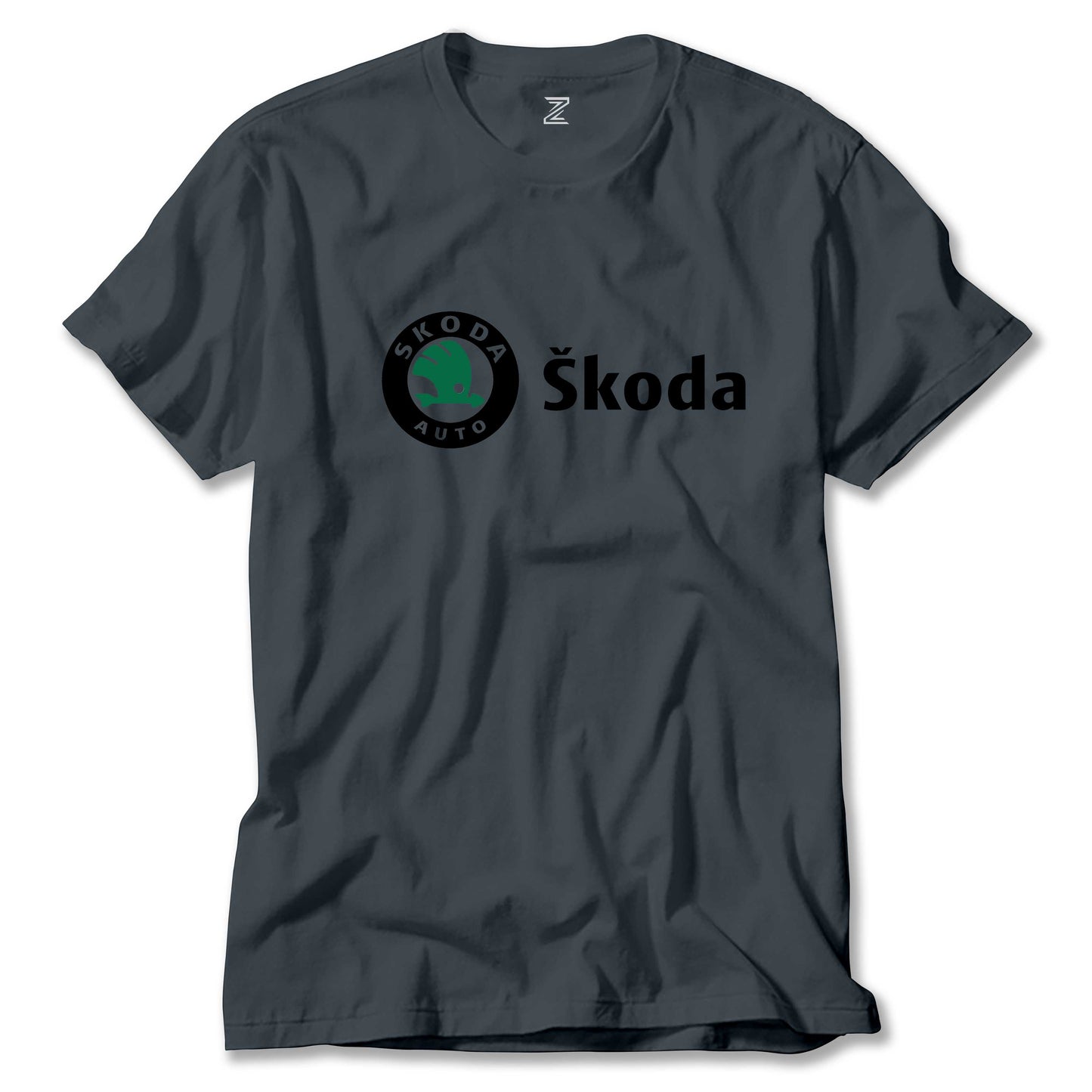 Skoda Text Logo Renkli Tişört