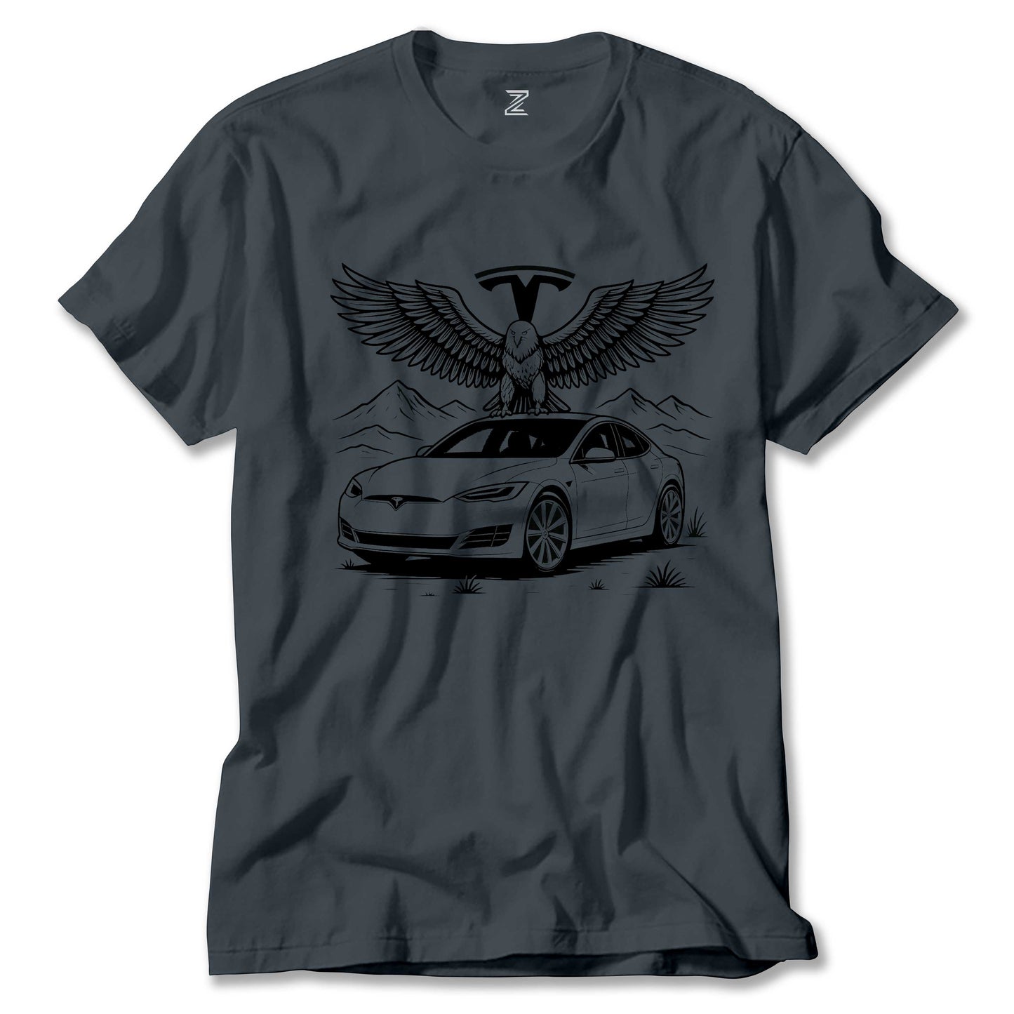 Tesla And Eagle Renkli Tişört