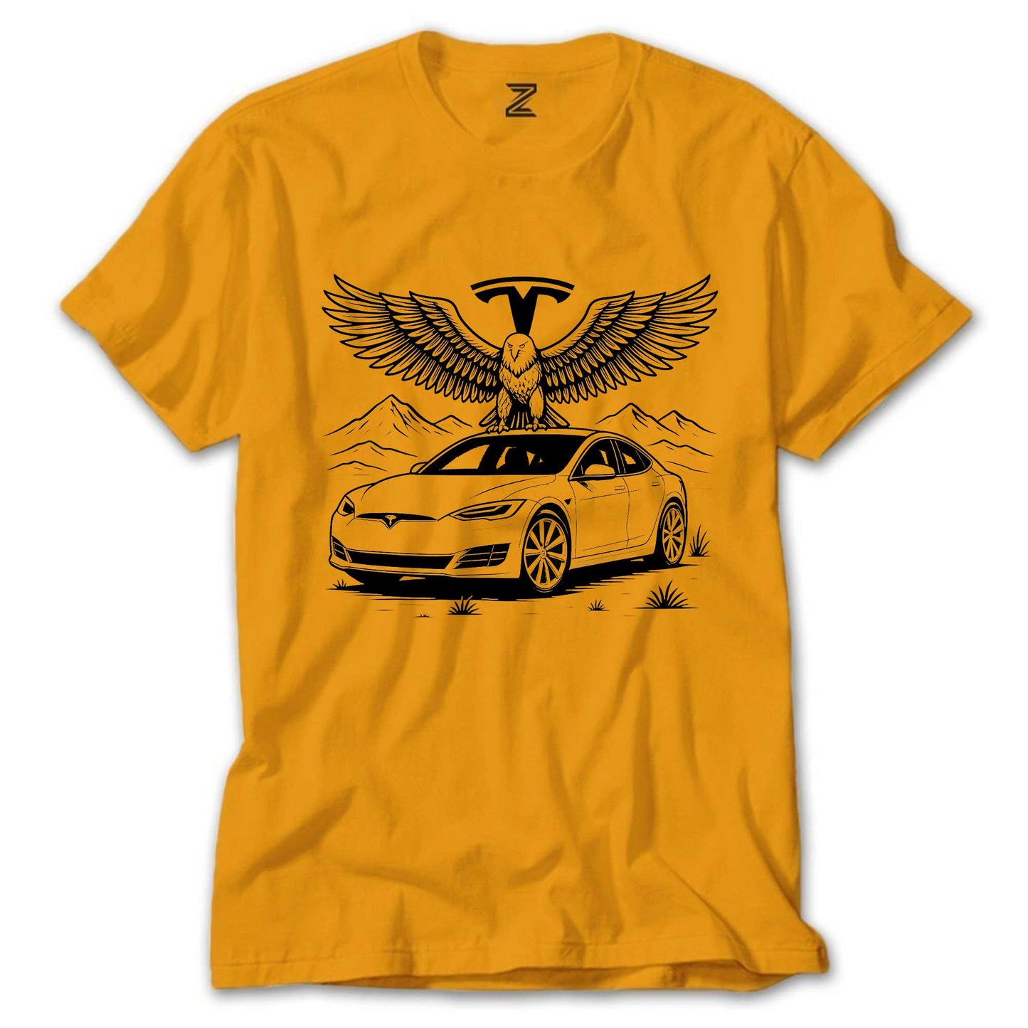 Tesla And Eagle Renkli Tişört