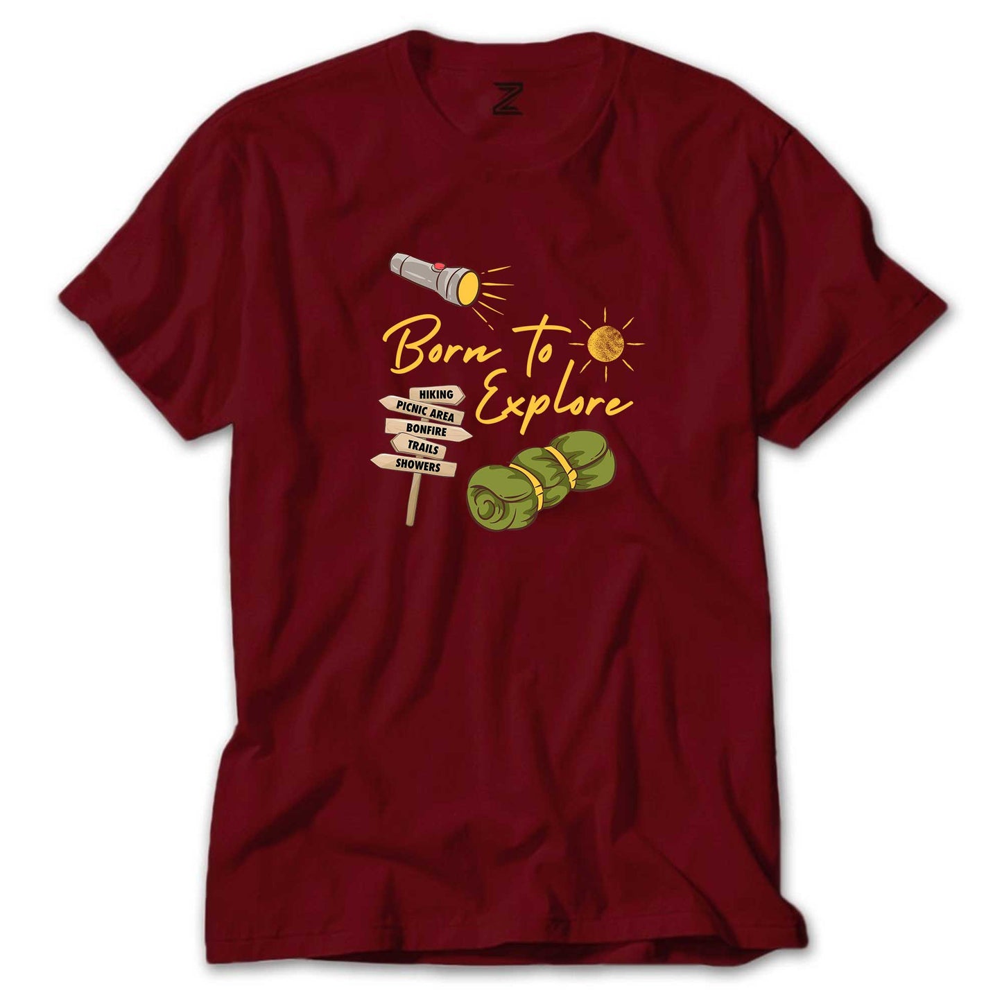 Born To Explore Renkli Tişört