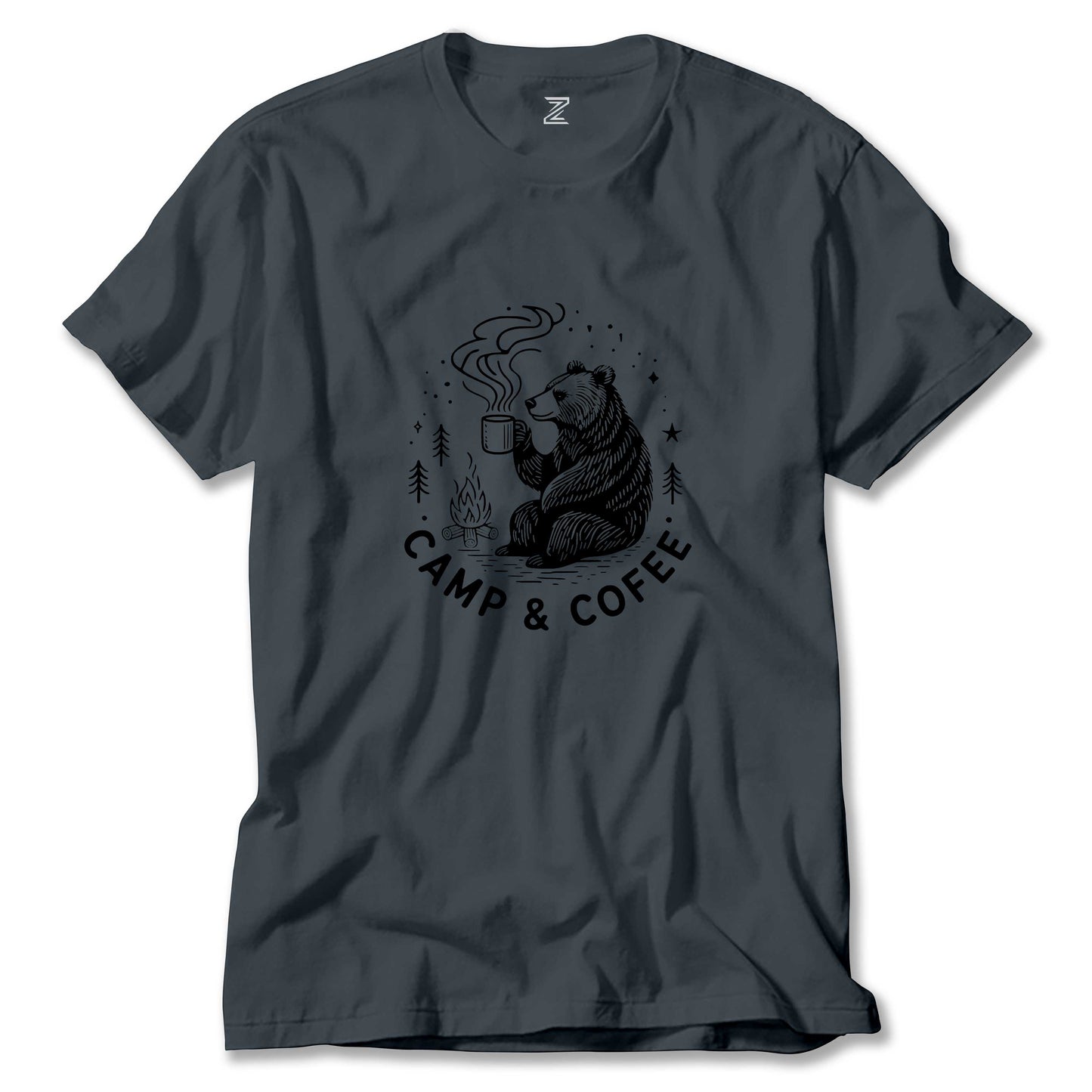 Camp Coffe Bear Renkli Tişört