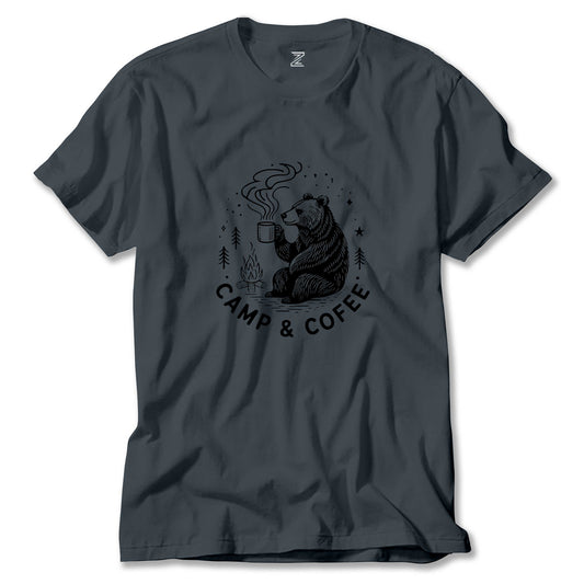 Camp Coffe Bear Renkli Tişört