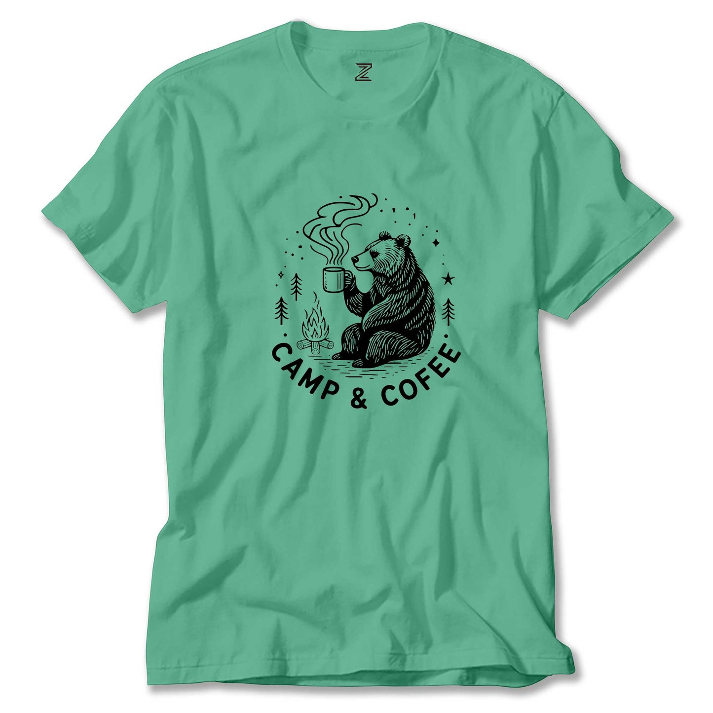 Camp Coffe Bear Renkli Tişört