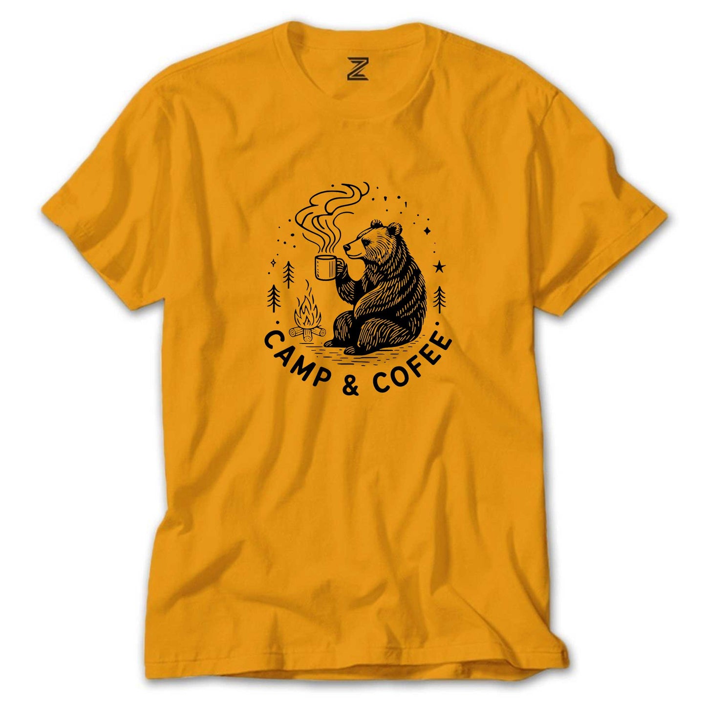 Camp Coffe Bear Renkli Tişört