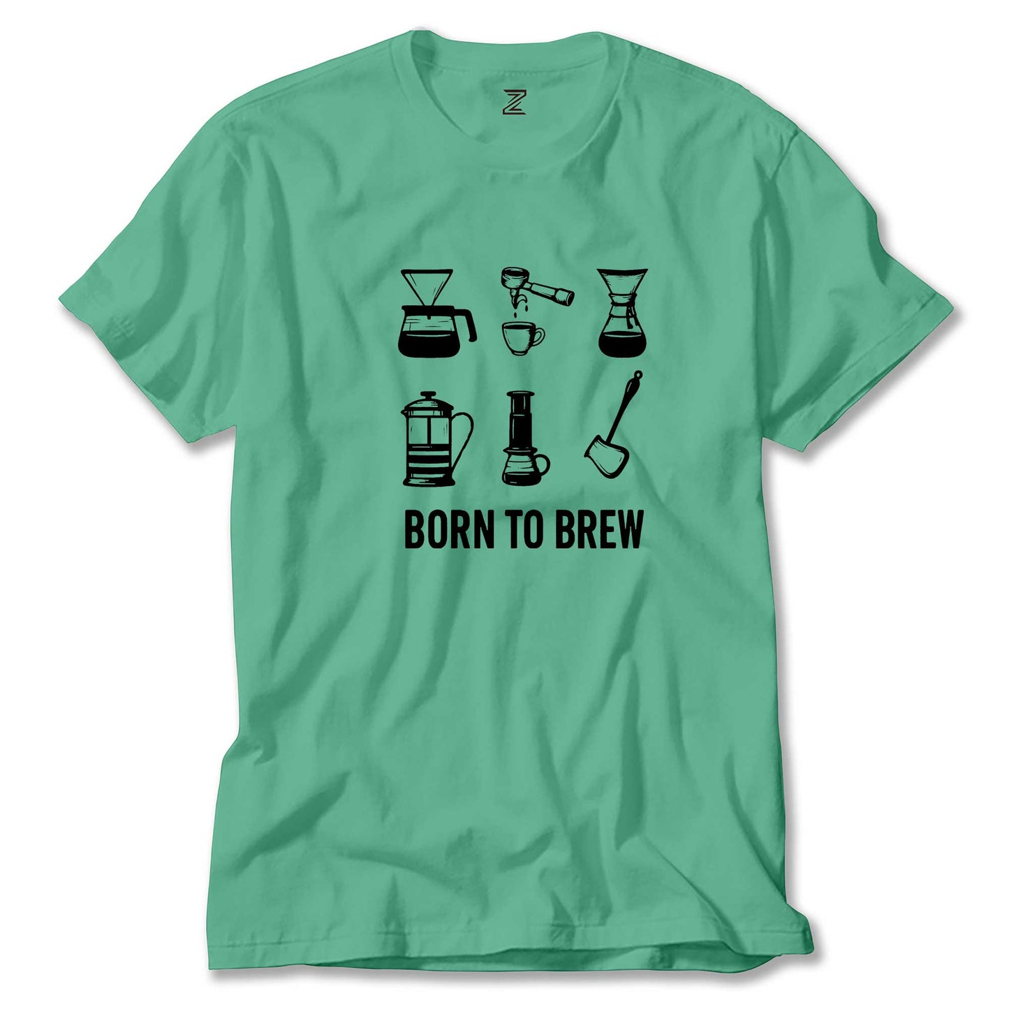 Barista Born To Brew Renkli Tişört