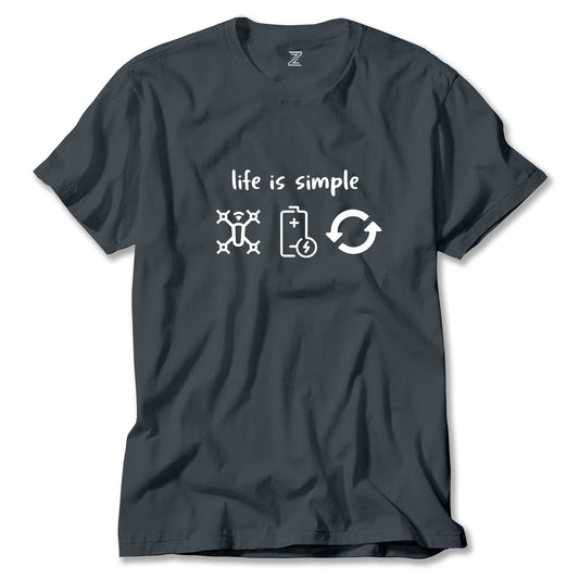 Life Is Simple Renkli Tişört