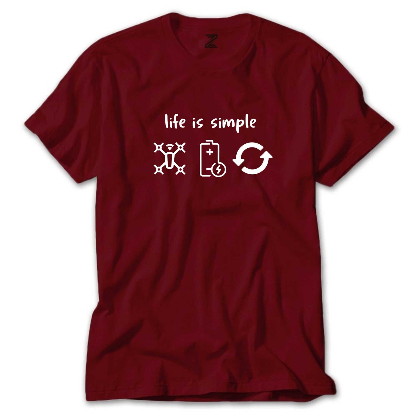 Life Is Simple Renkli Tişört