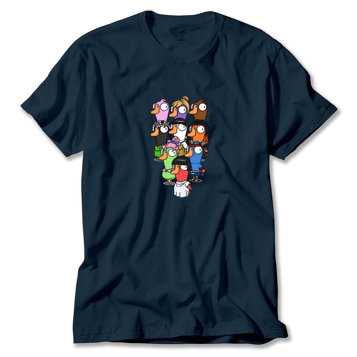 Goose Goose Duck Karakter Renkli Tişört