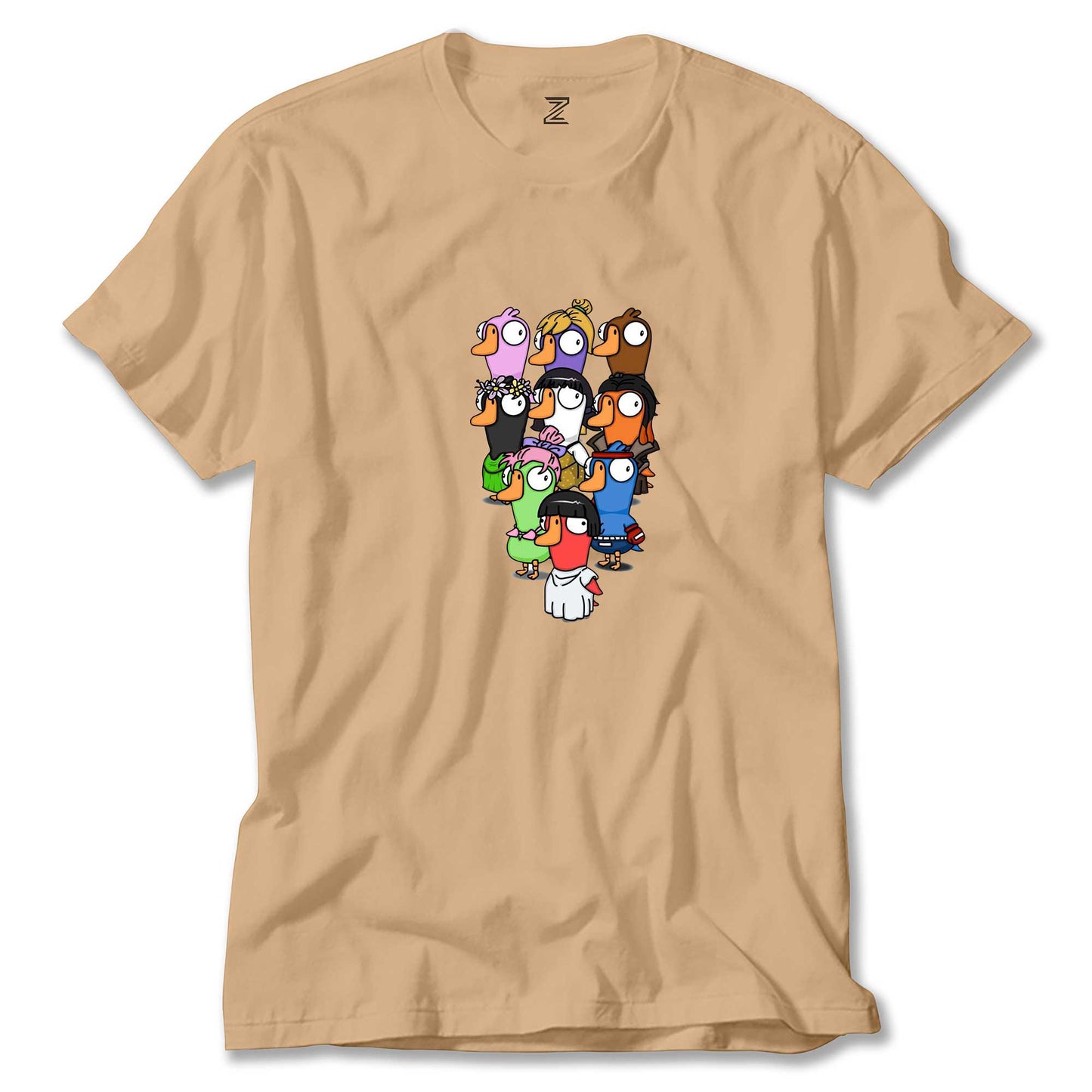 Goose Goose Duck Karakter Renkli Tişört