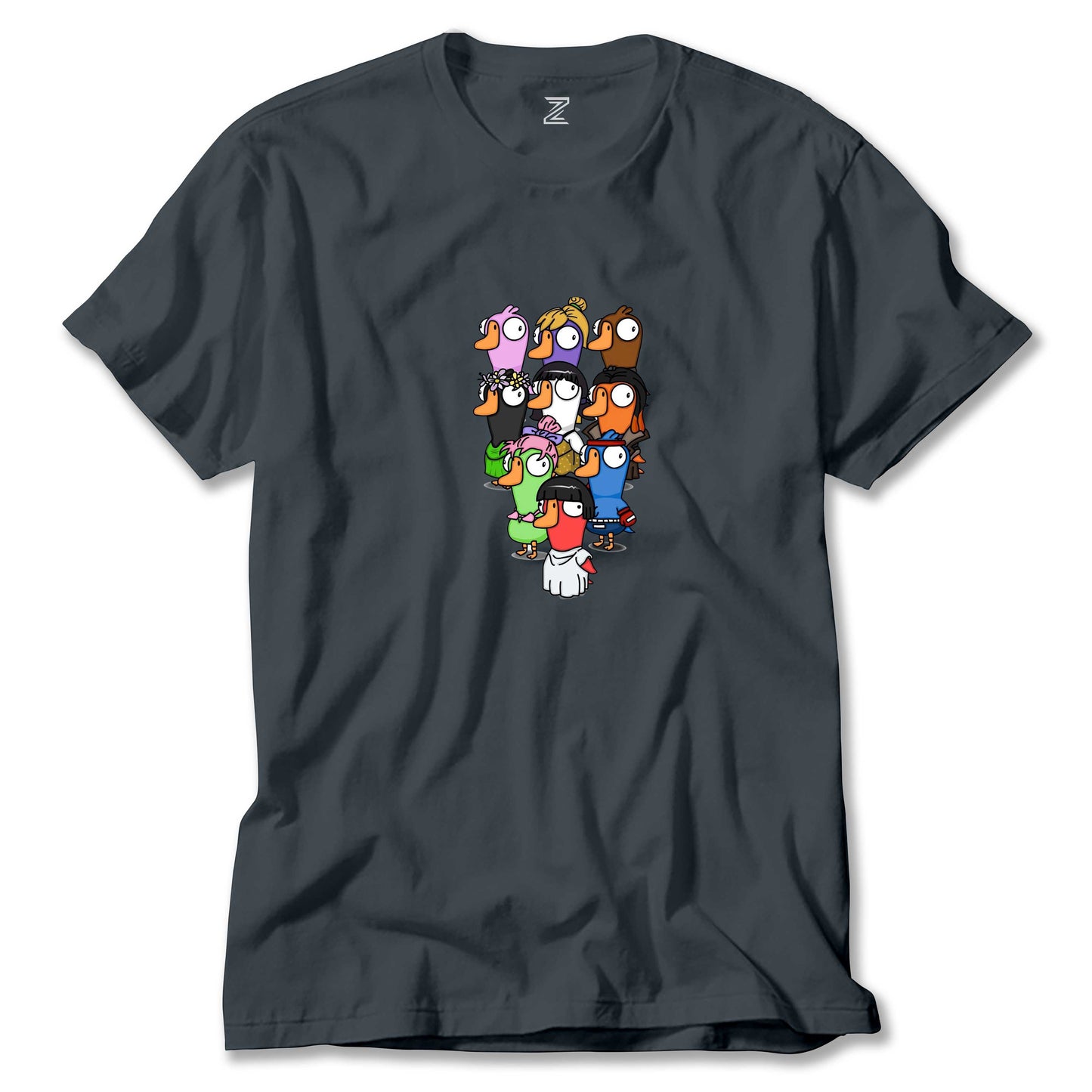 Goose Goose Duck Karakter Renkli Tişört