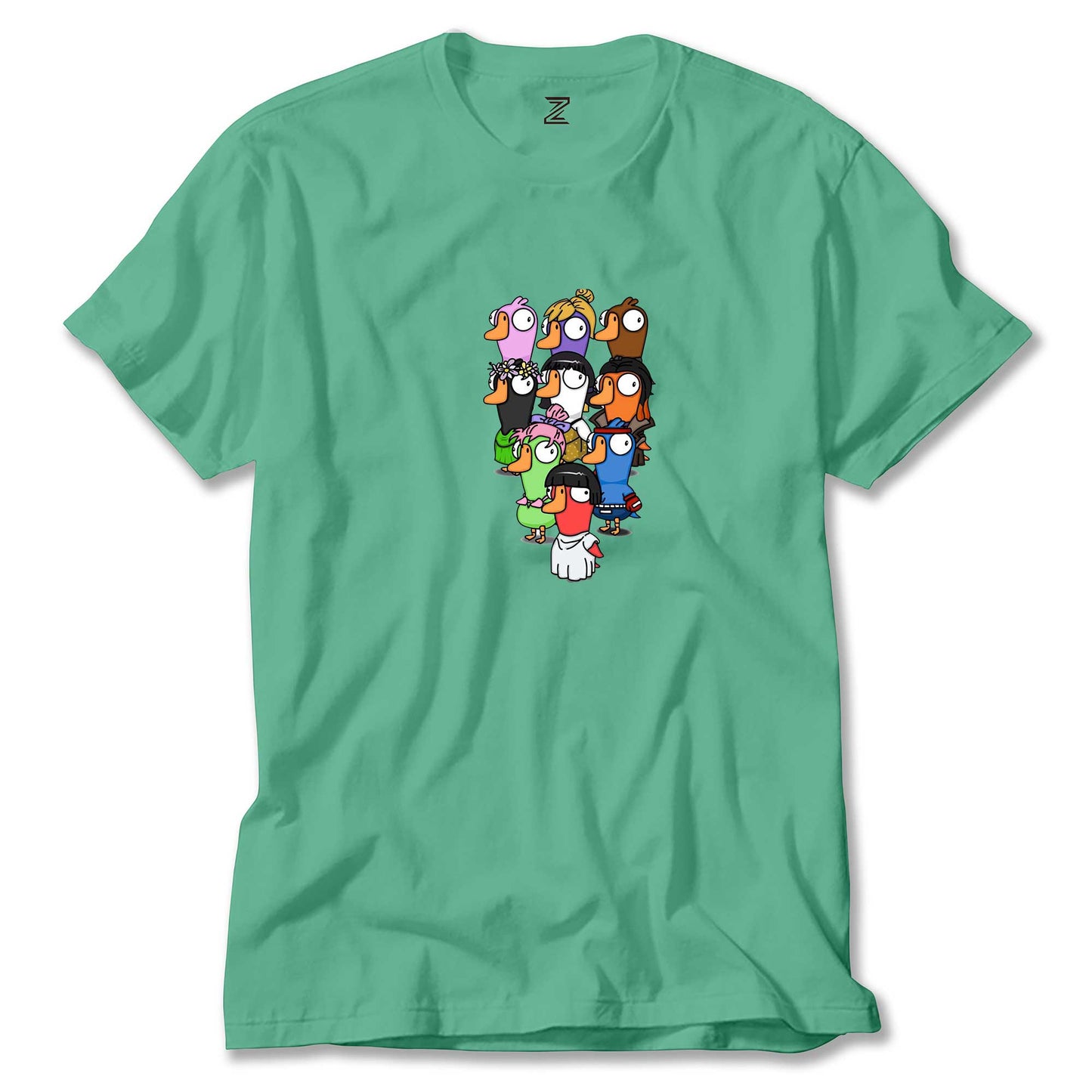 Goose Goose Duck Karakter Renkli Tişört