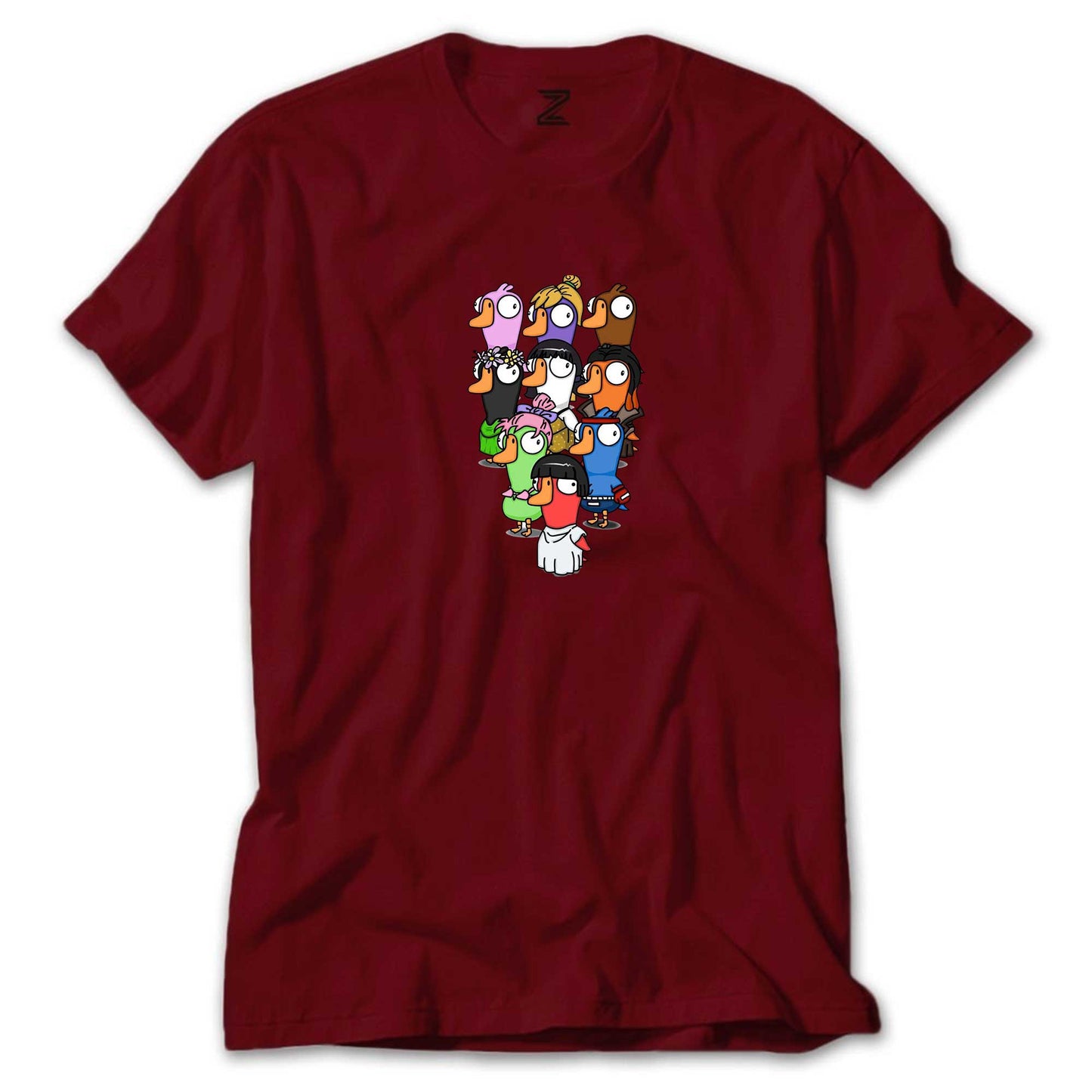 Goose Goose Duck Karakter Renkli Tişört