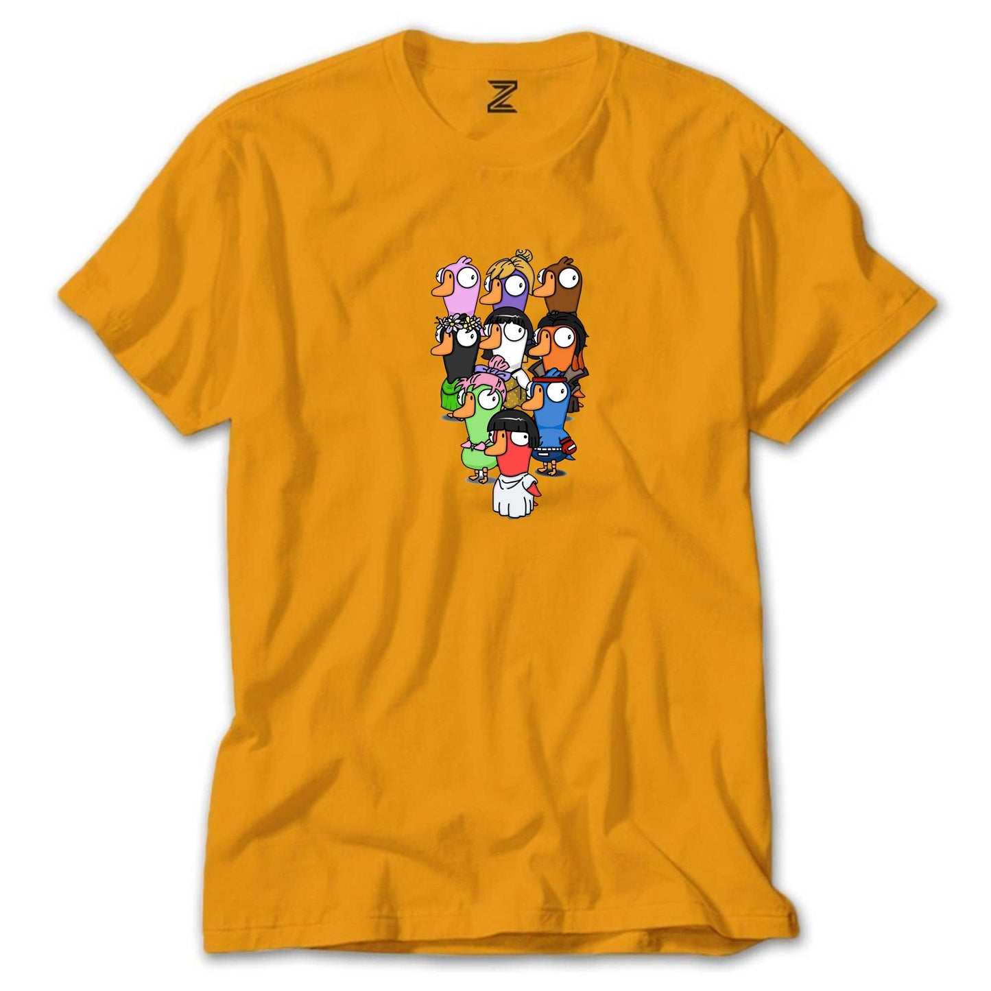 Goose Goose Duck Karakter Renkli Tişört