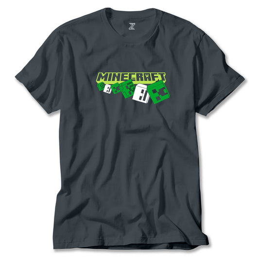 Minecraft Skeleton And Creeper Renkli Tişört