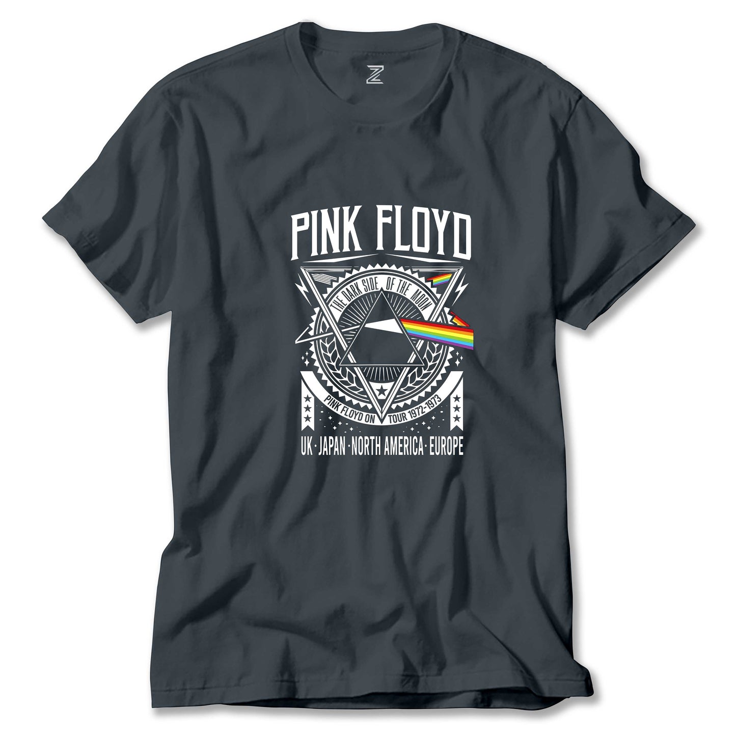 İndirimli Pink Floyd Tour 1972 1973 Füme Tişört