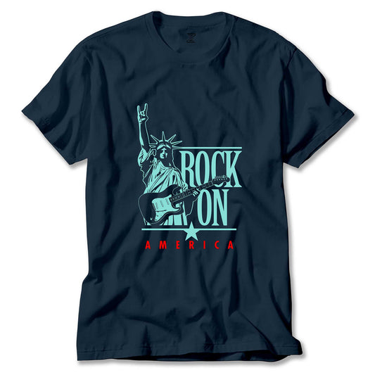 Rock On America Renkli Tişört