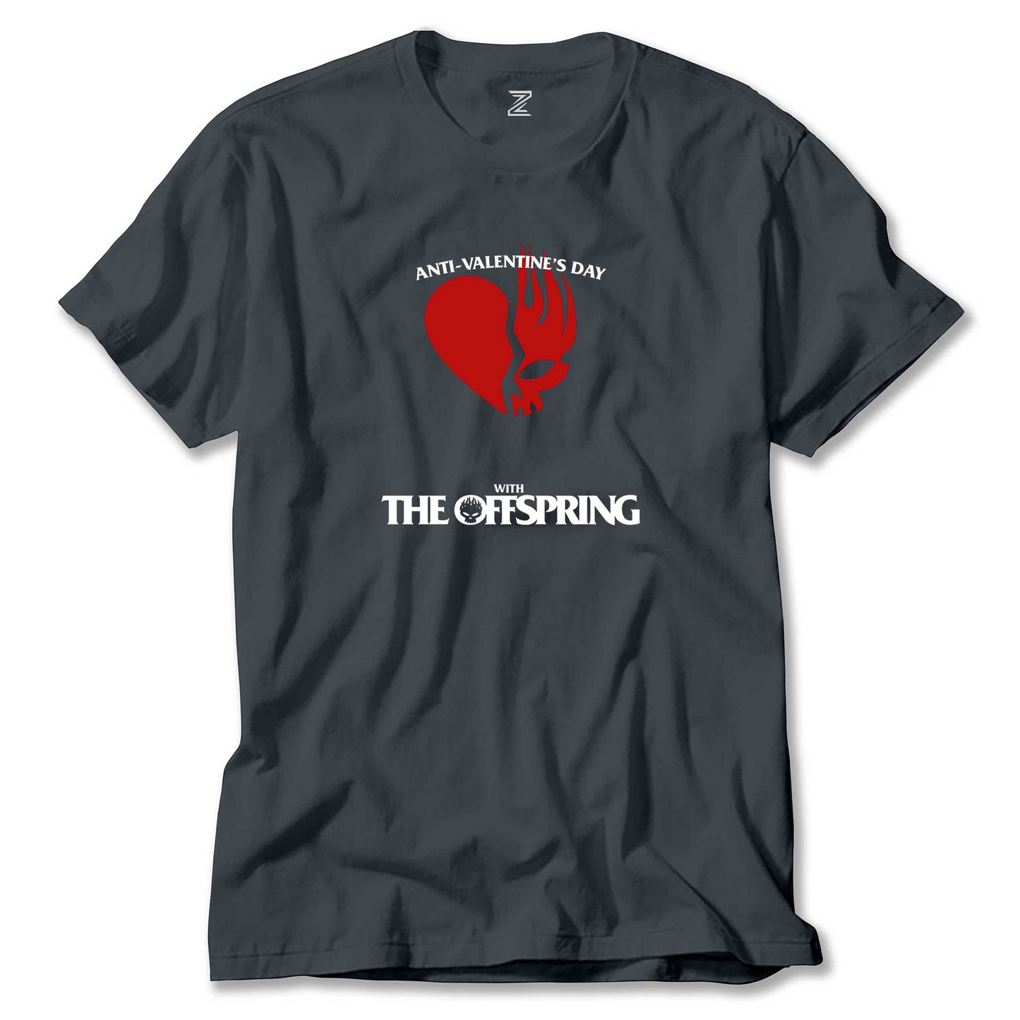 İndirimli The Offspring Anti Valentine's Day Füme Tişört