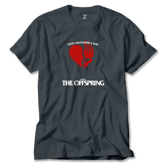 İndirimli The Offspring Anti Valentine's Day Füme Tişört