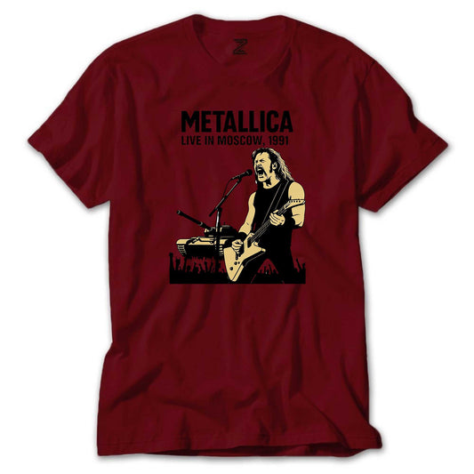 Metallica Live İn Moscow Renkli Tişört