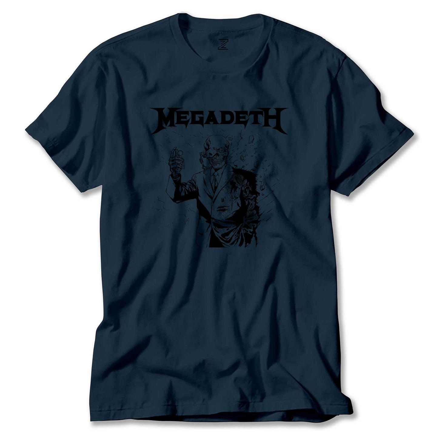 Megadeth Vic Rattlehead Portre Renkli Tişört