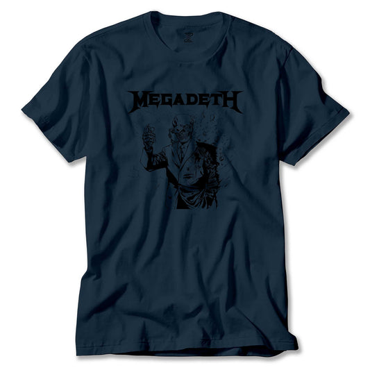 Megadeth Vic Rattlehead Portre Renkli Tişört