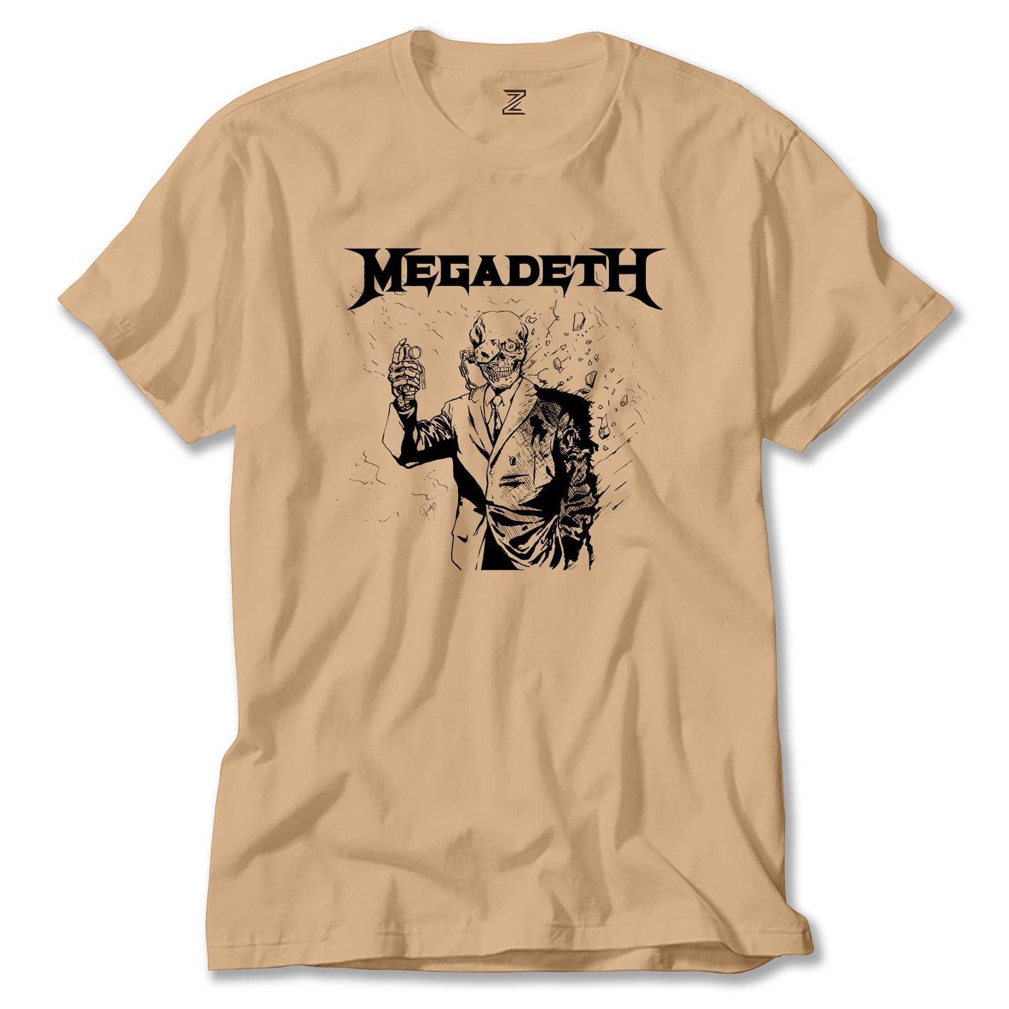 Megadeth Vic Rattlehead Portre Renkli Tişört