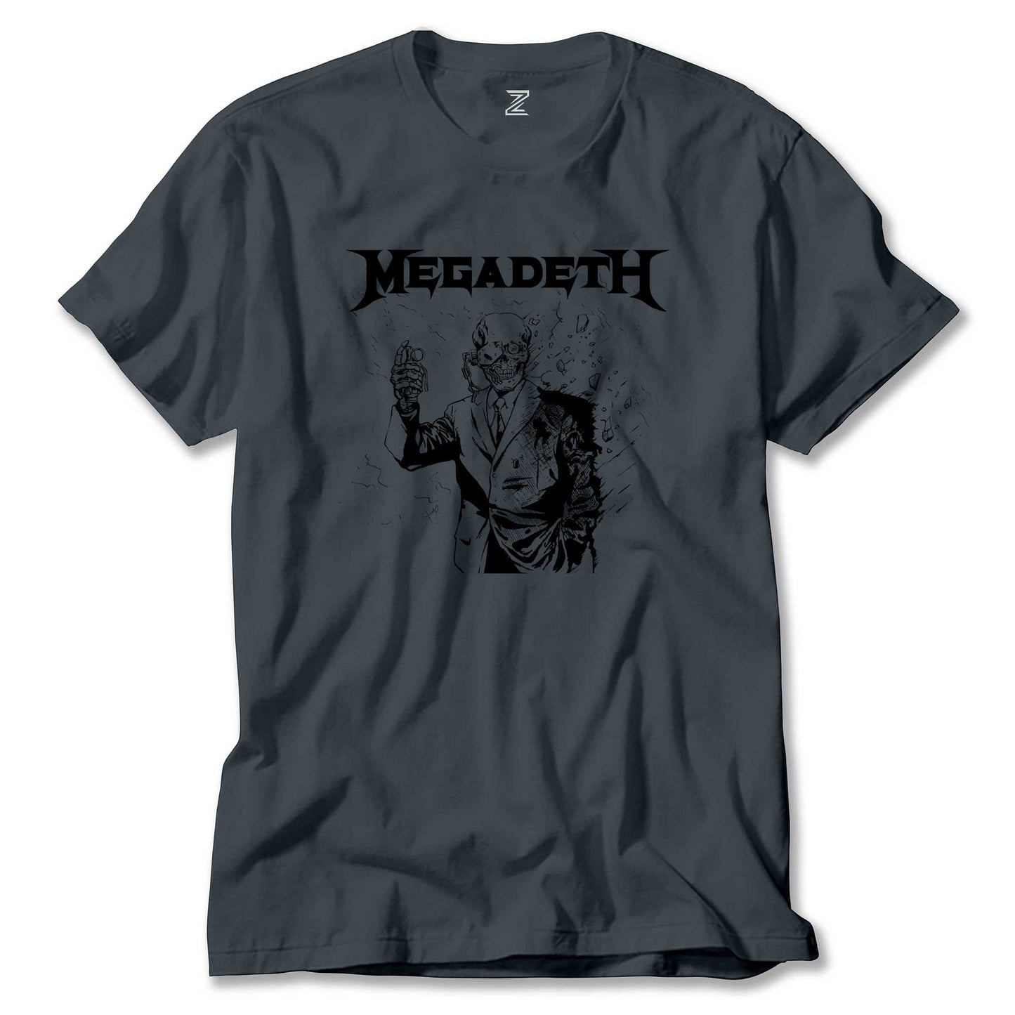 Megadeth Vic Rattlehead Portre Renkli Tişört