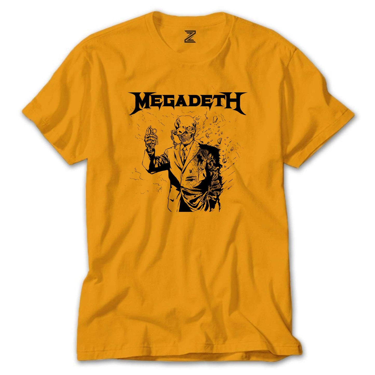 Megadeth Vic Rattlehead Portre Renkli Tişört