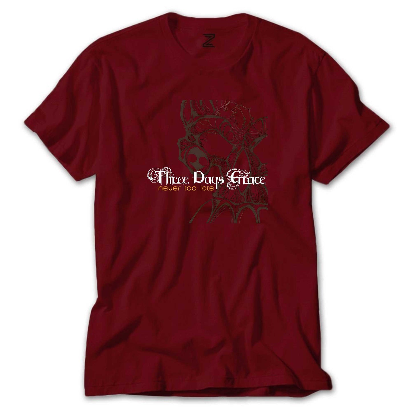 Three Days Grace Never Too Late Renkli Tişört