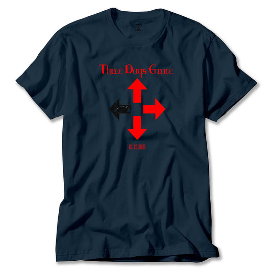 Three Days Grace Outsider Renkli Tişört