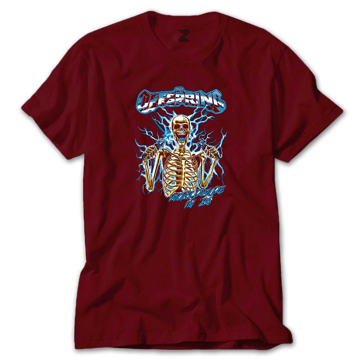 The Offspring Worldwide In '26 Skull Renkli Tişört
