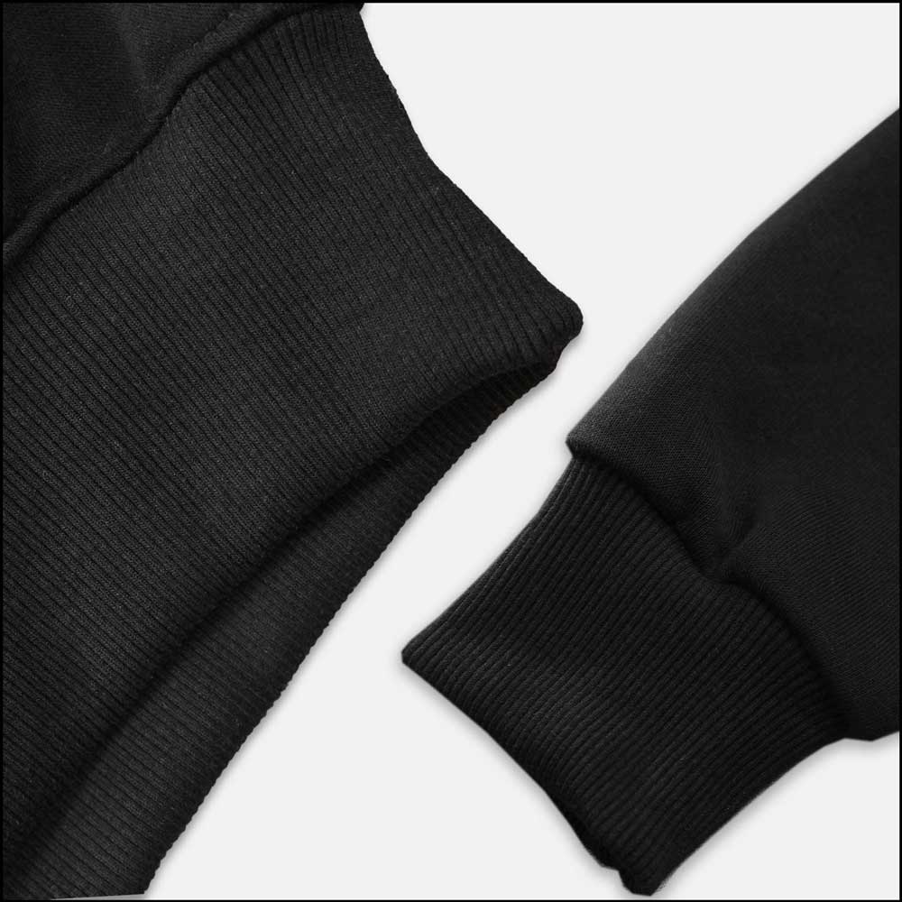 Astek Medallion Siyah Kapşonlu Sweatshirt Hoodie