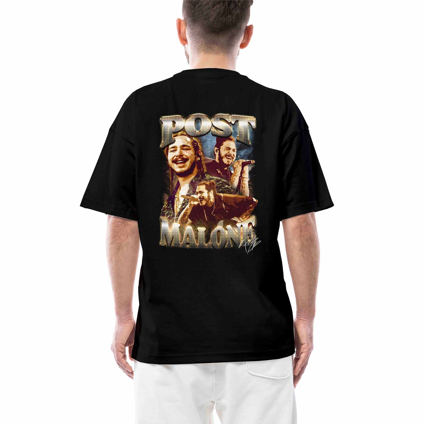 Post Malone Gold Siyah Oversize Tişört