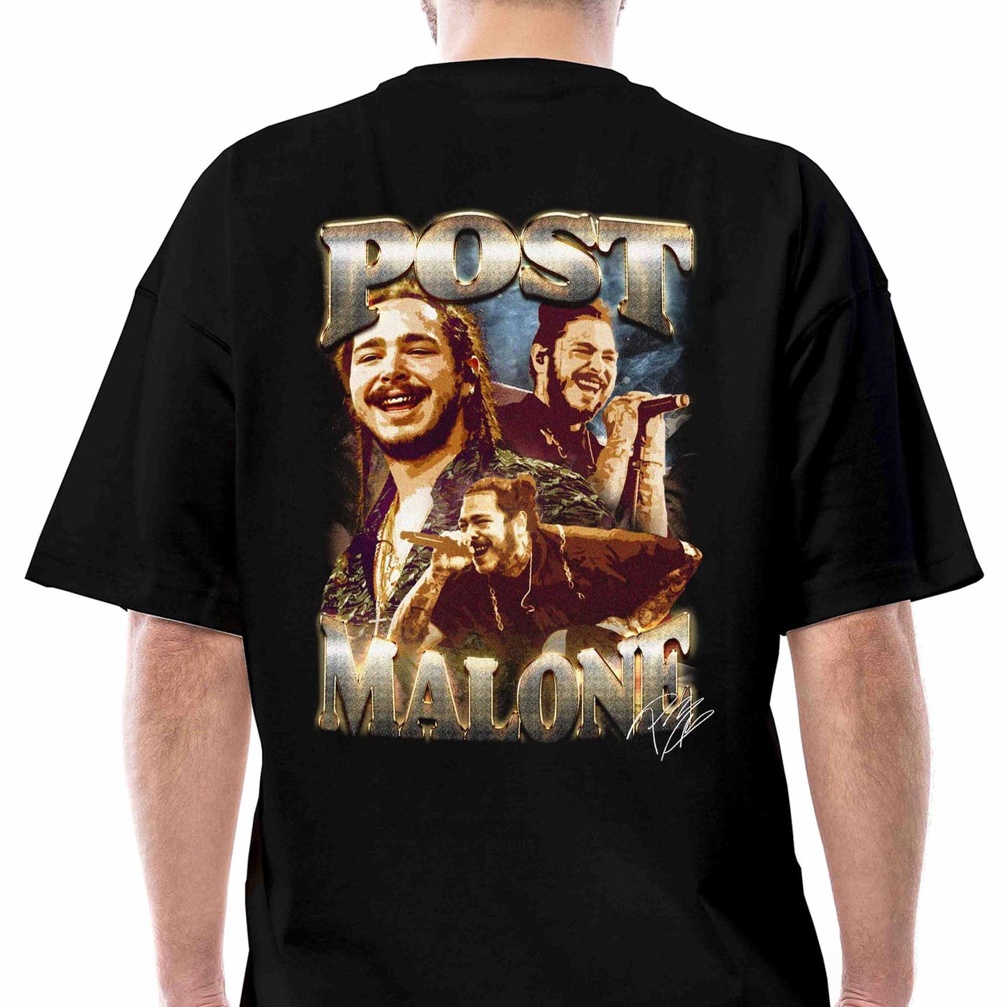 Post Malone Gold Siyah Oversize Tişört