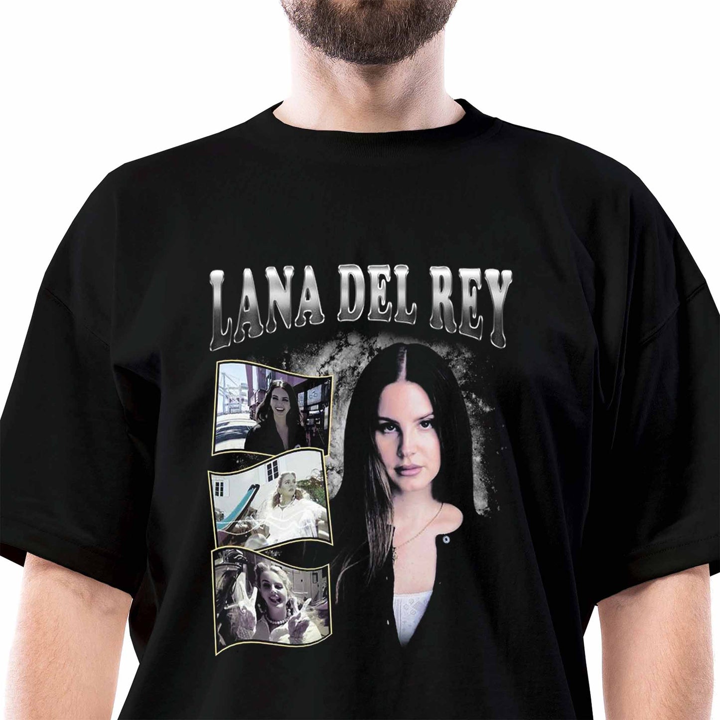 Lana Del Rey Siyah Oversize Tişört