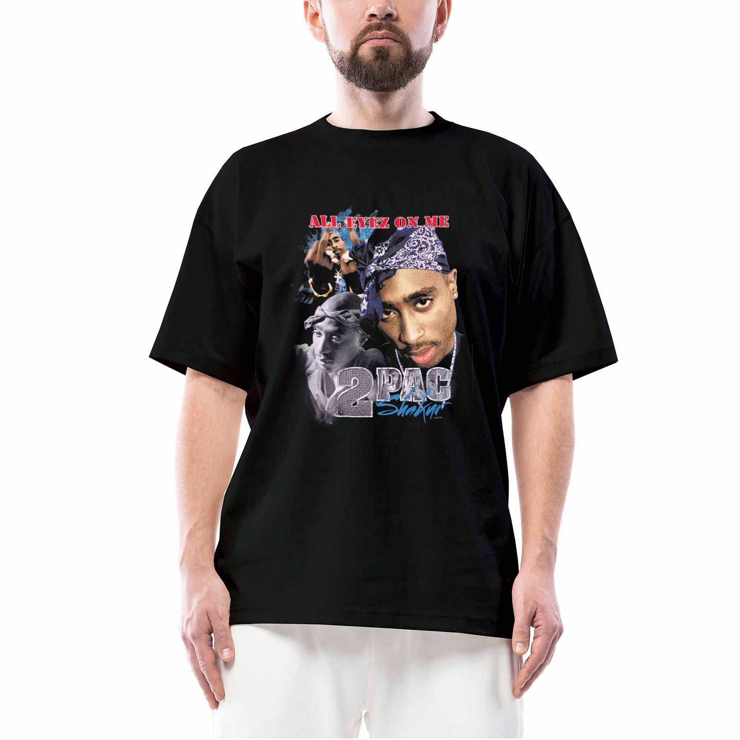 2 Pac All eyes on me Siyah Oversize Tişört