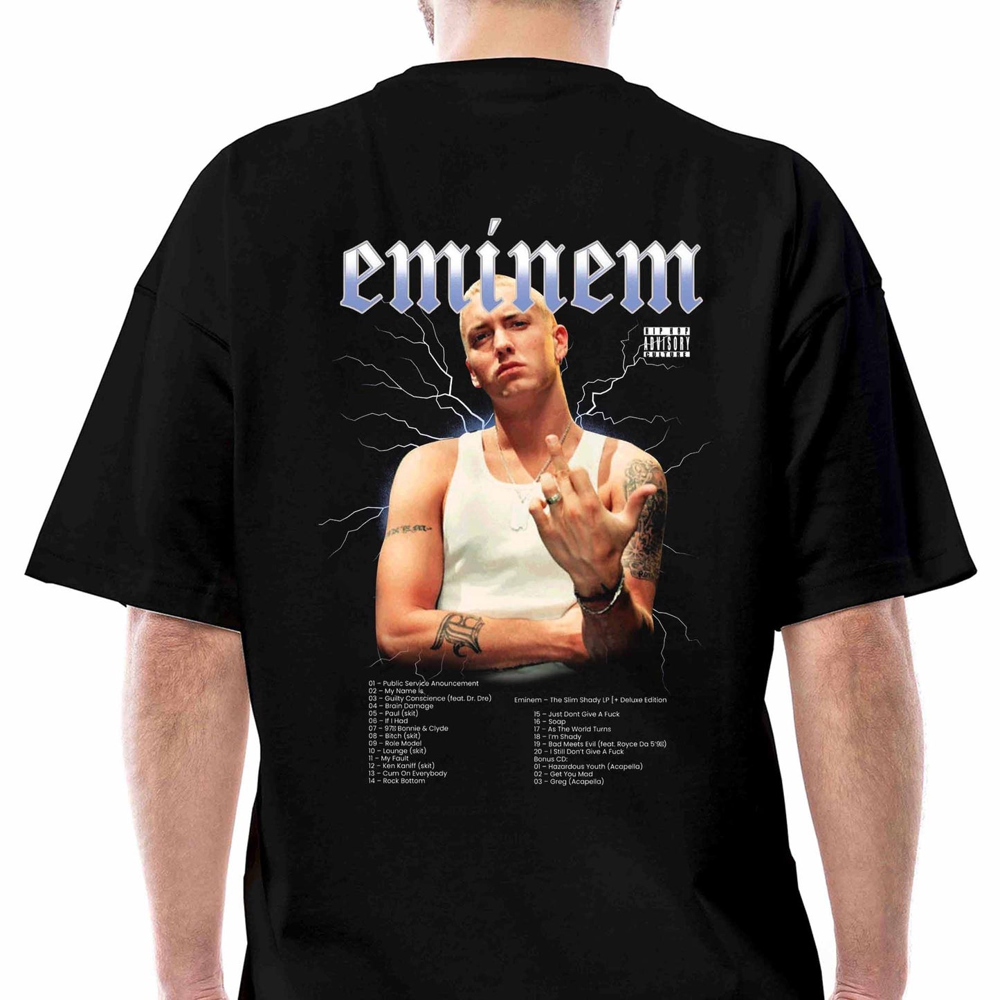 Eminem Album Siyah Oversize Tişört