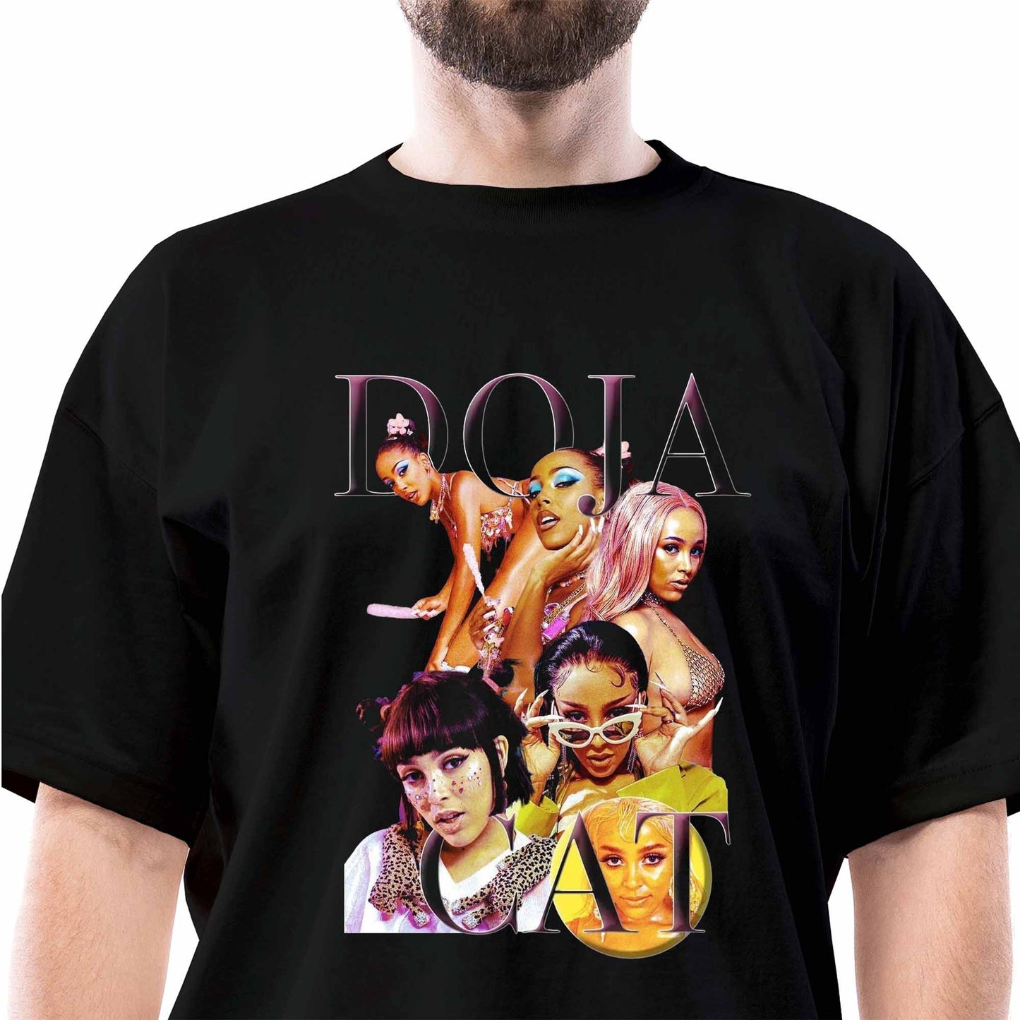 Doja Cat Siyah Oversize Tişört