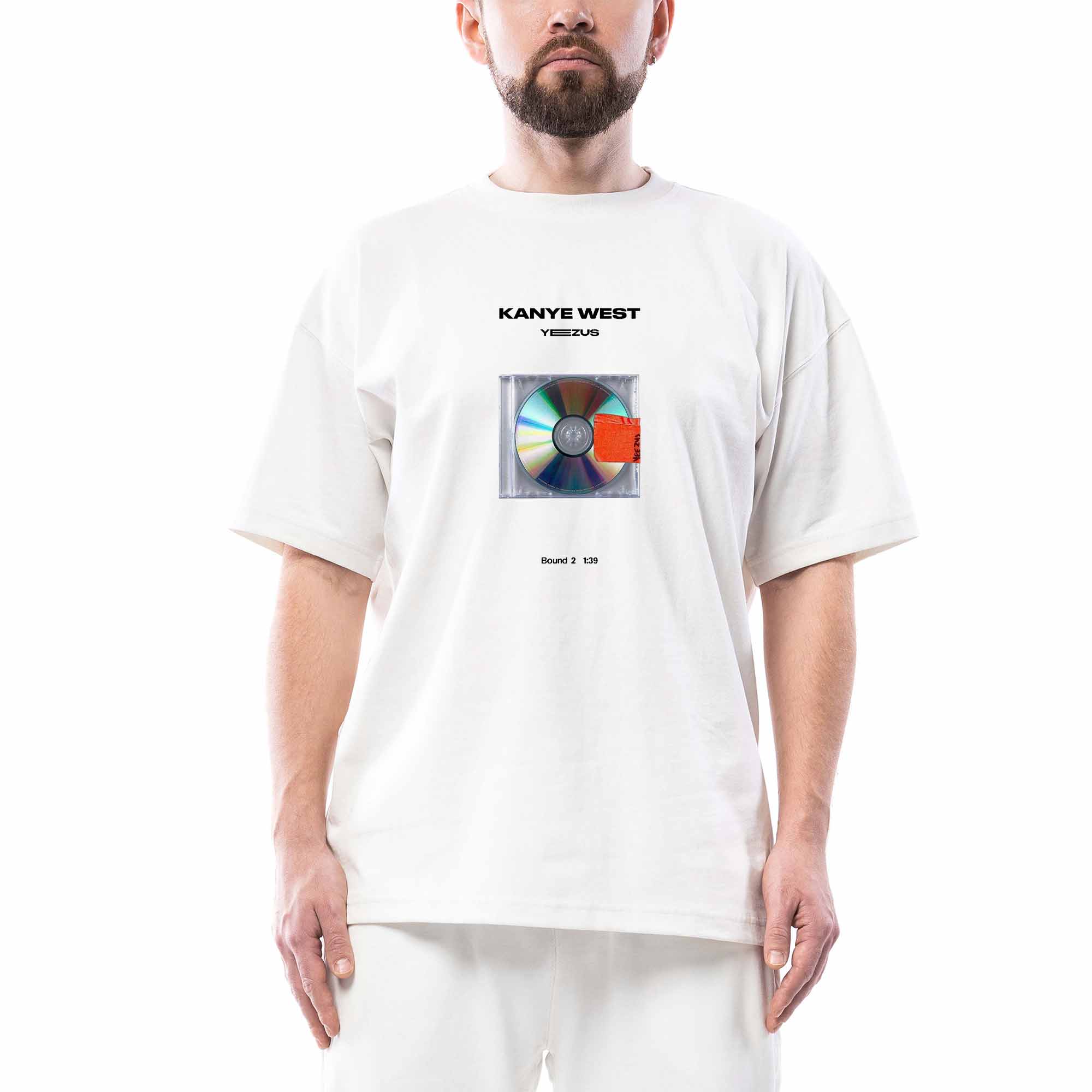 Kanye West Yeezus Beyaz Oversize Tişört