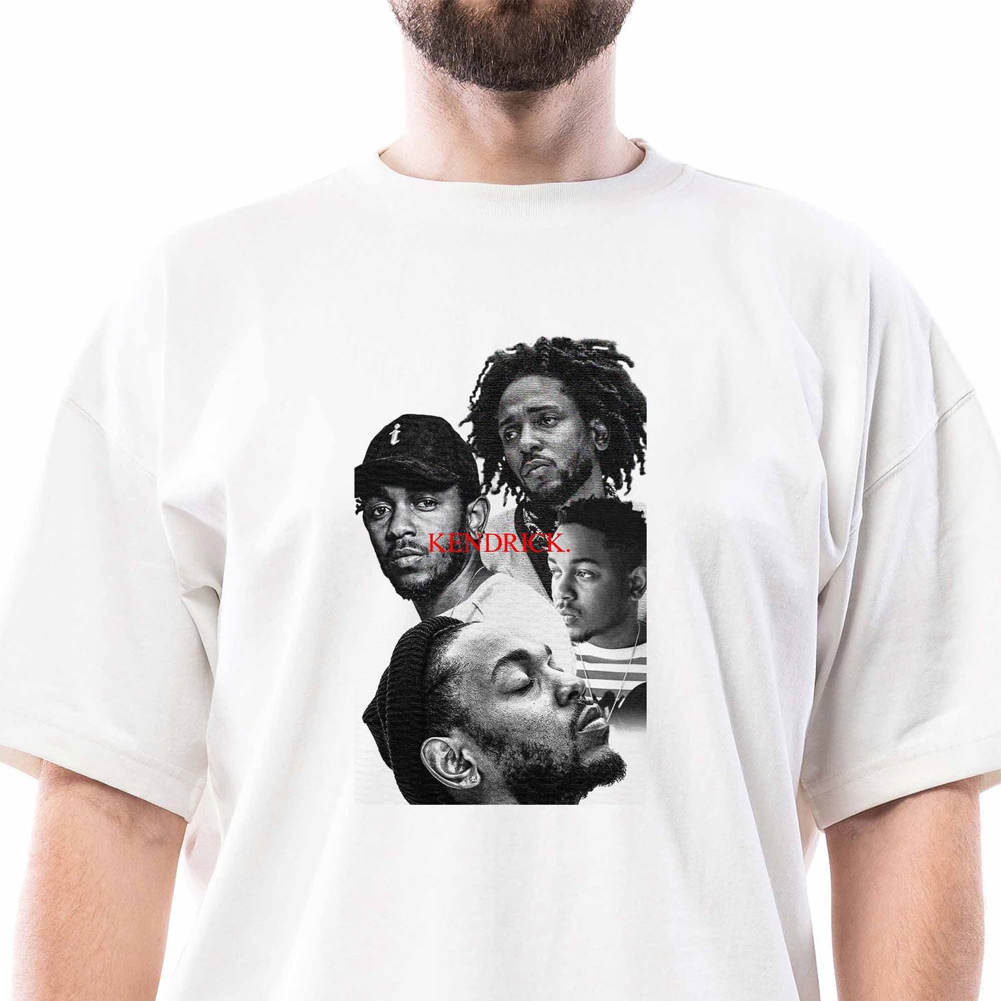 Kendirick Lamar Beyaz Oversize Tişört