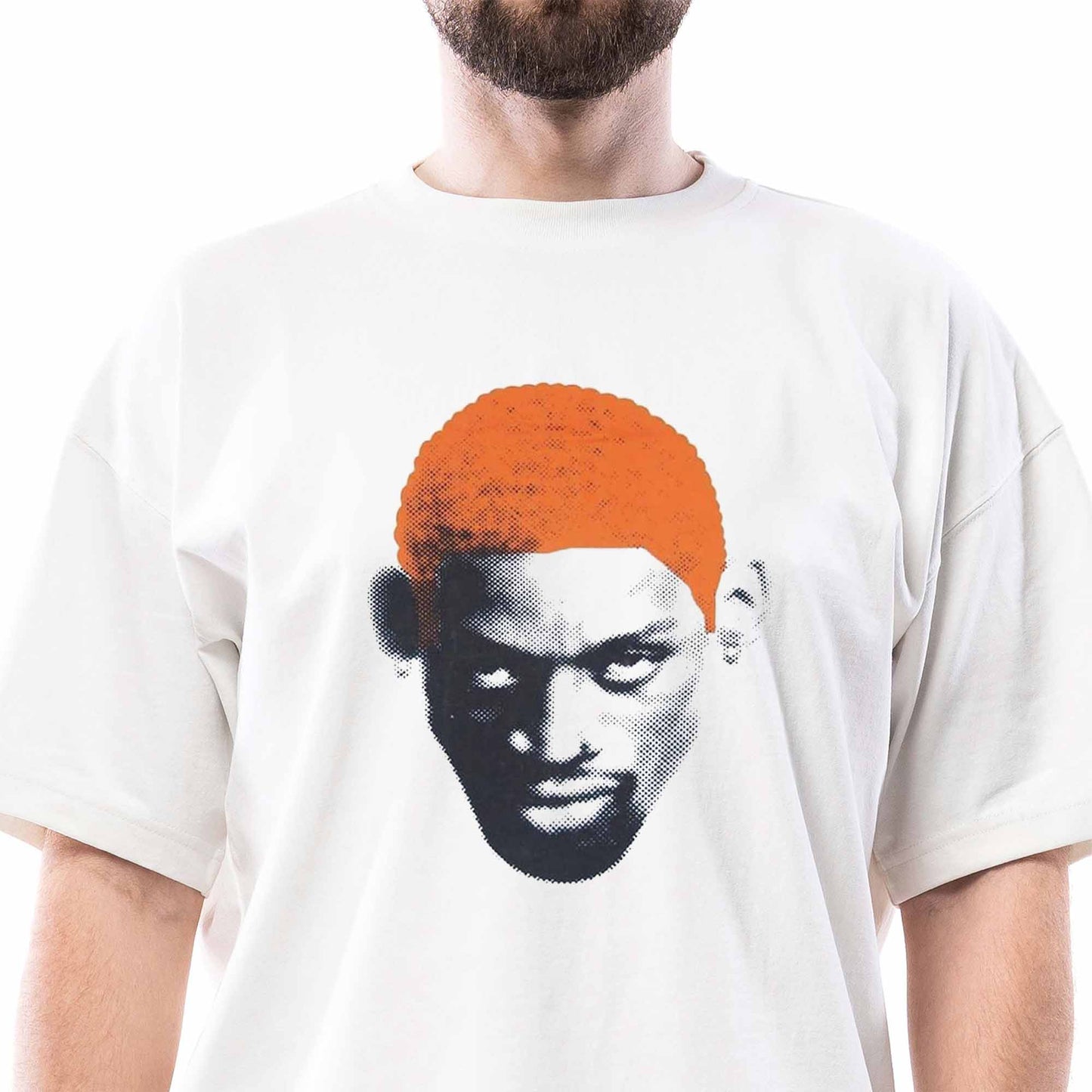 Orange Beyaz Oversize Tişört