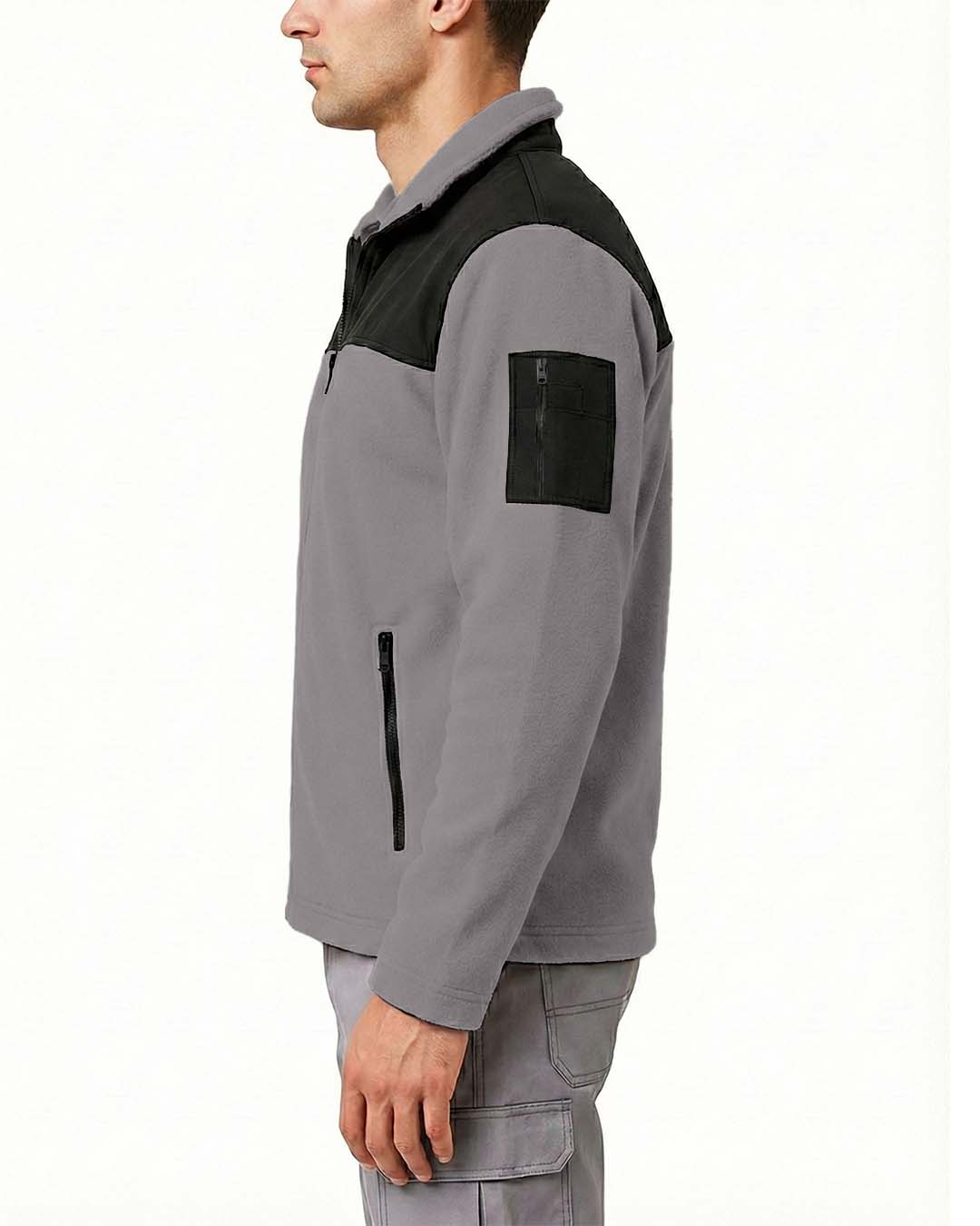 Softshell Polar Baskısız Gri Toptan