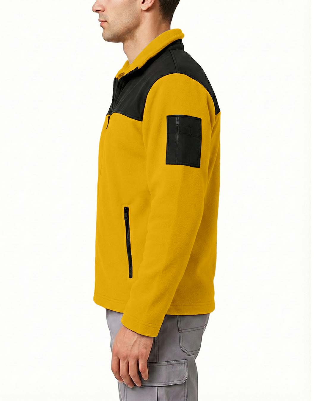 Softshell Polar Baskısız Sarı Toptan