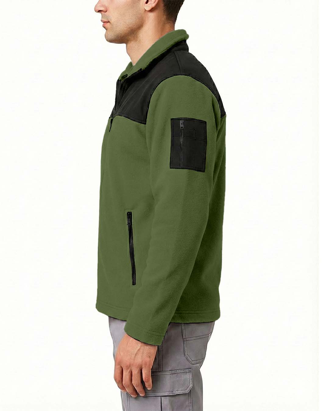 Softshell Polar Baskısız Yeşil Toptan