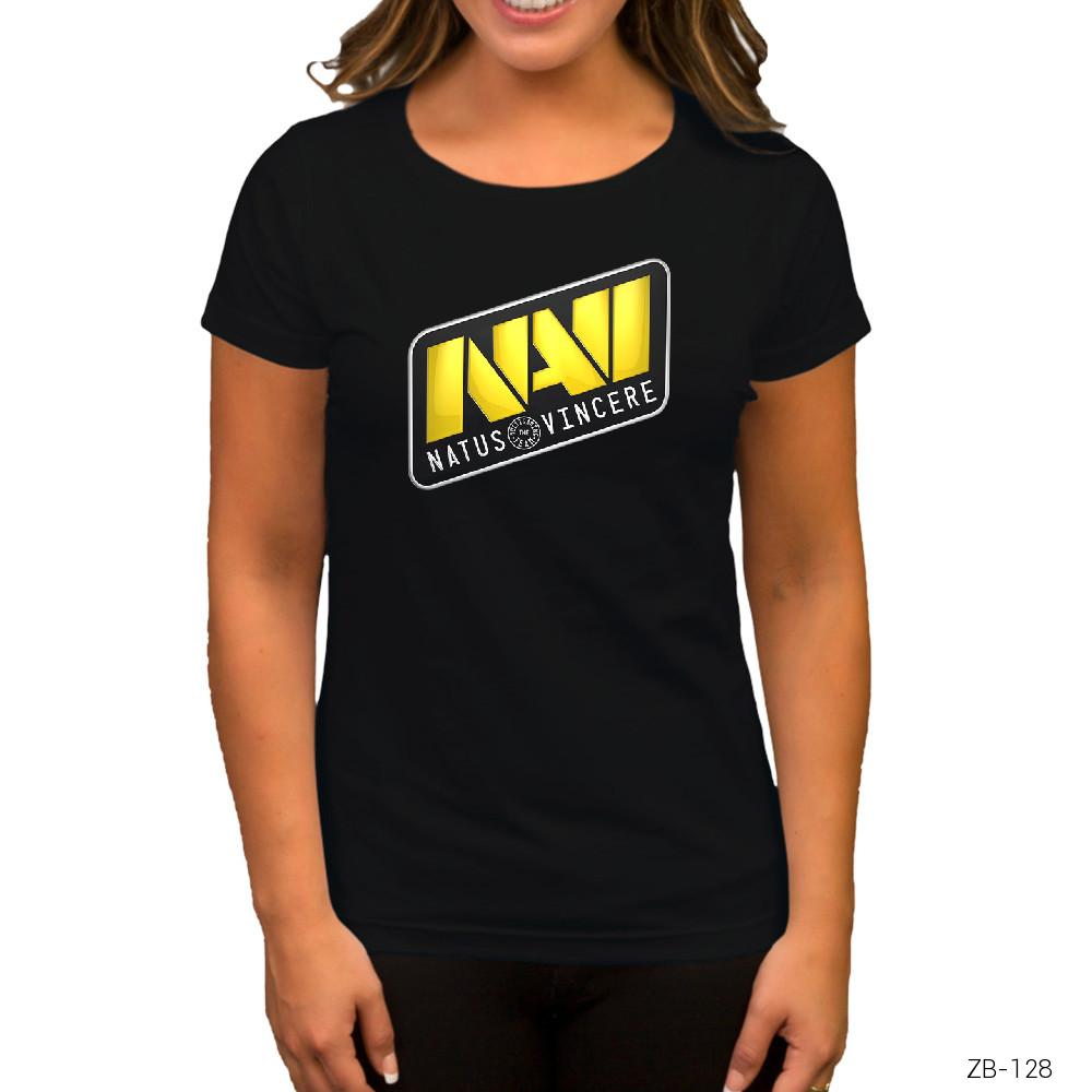 CSGO Natus Vincere NaVi Team Siyah Kadın Tişört