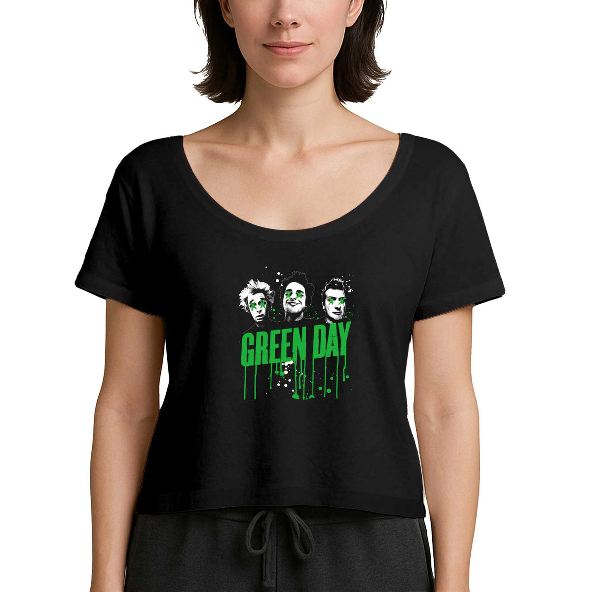 Green Day Group Siyah Kadın Tişört