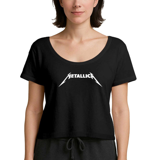 Metallica Classic Logo Siyah Kadın Tişört